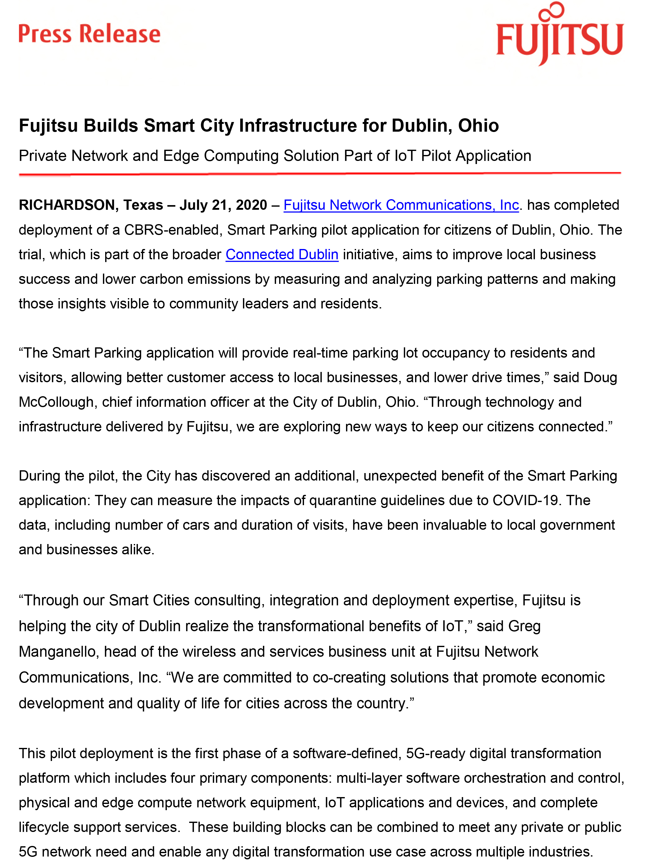 Microsoft Word - Fujitsu_Dublin press release_FINAL_7.21.20.docx